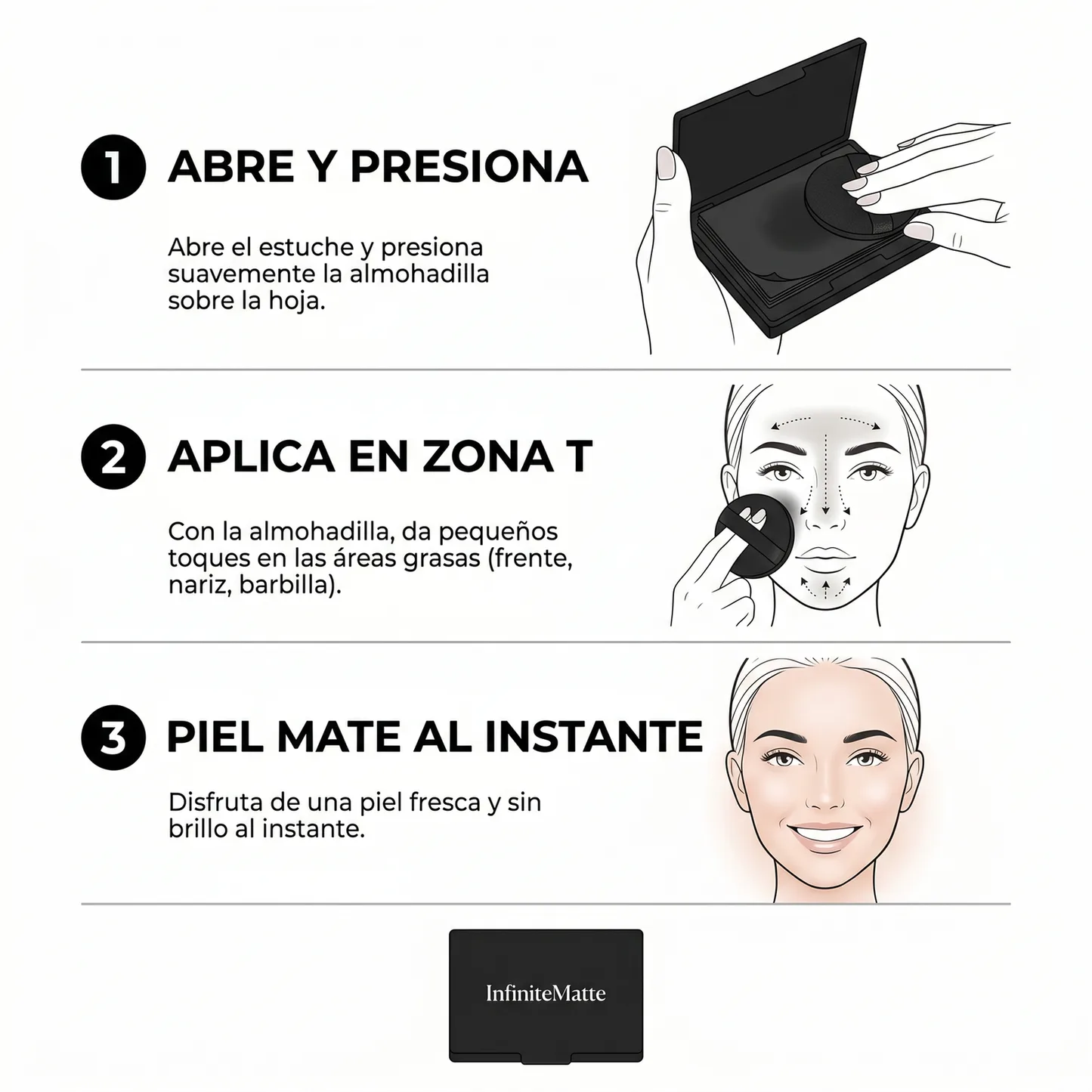 InfiniteMatte - Papeles Absorbentes de Grasa 2 en 1