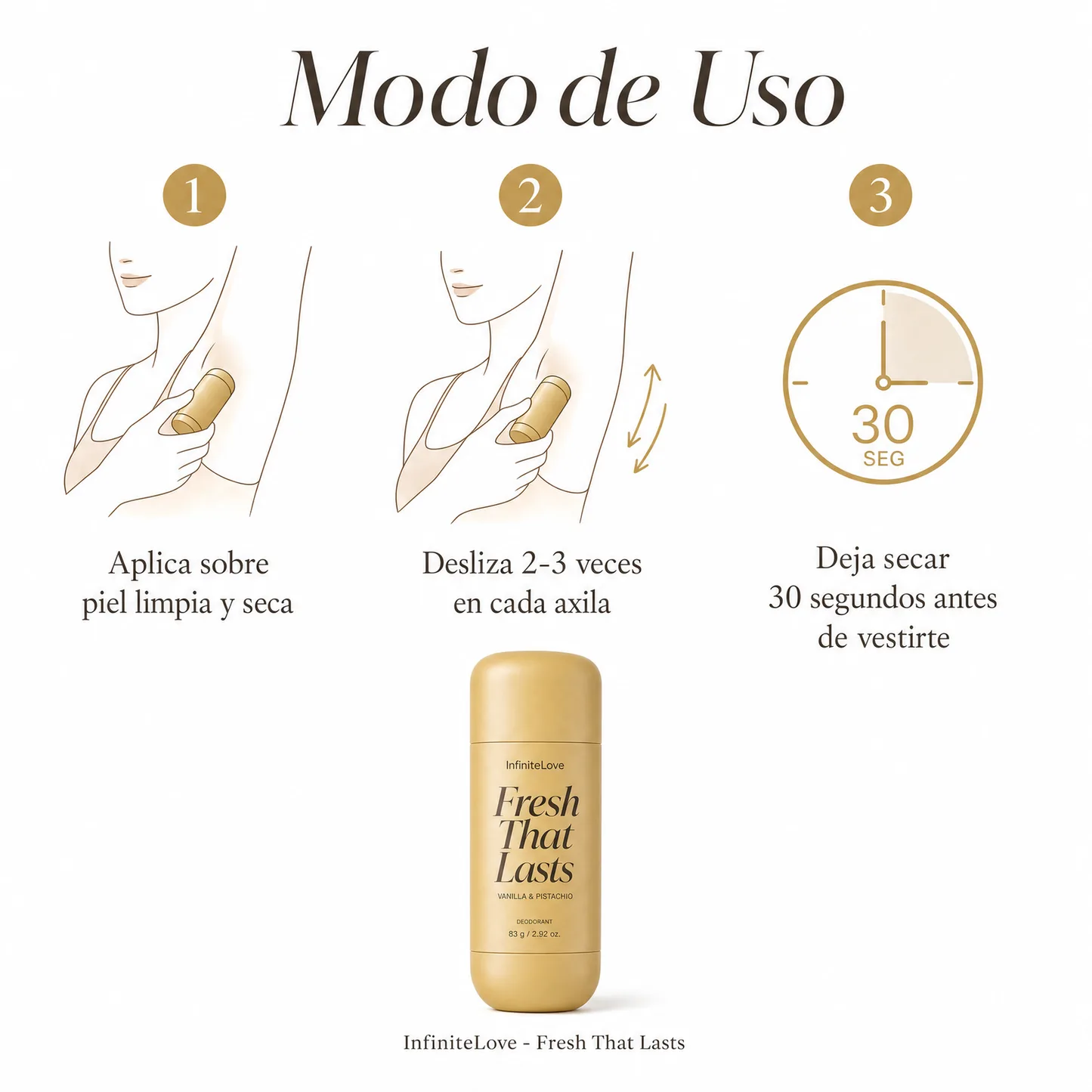 InfiniteFresh — Desodorante Aclarante con Ácido Kójico