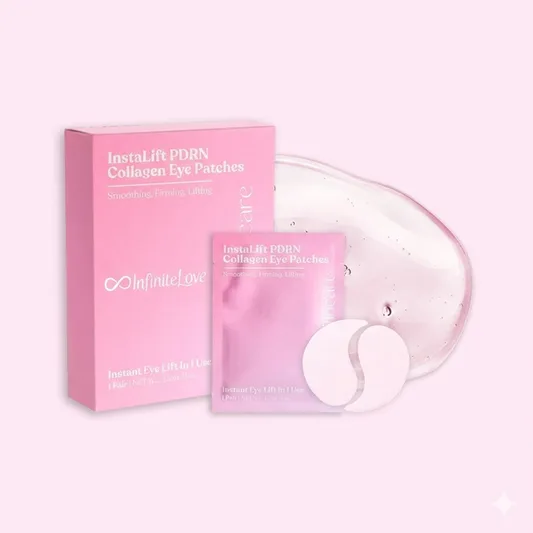 Parches de Ojos Coreanos Instantáneos con ADN Regenerativo y Colágeno para Bolsas, Ojeras y Patas de Gallo en 10 Minutos