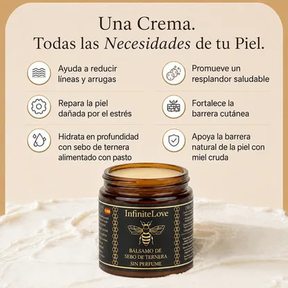 Bálsamo Hidratante Sebo y Miel Cítricos 100% Natural Antiedad 120ml