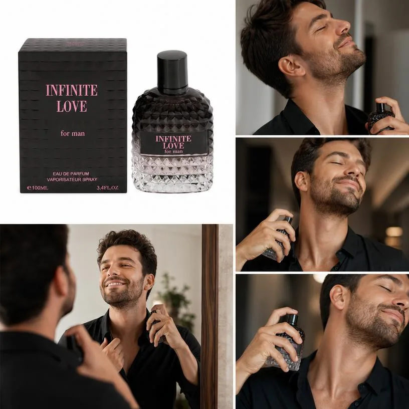 Perfume Hombre Eau de Parfum Ámbar y Madera Larga Duración Vaporizador 100ml