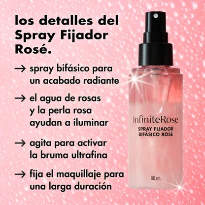 InfiniteRose – Spray fijador bifásico luminoso 80 ml